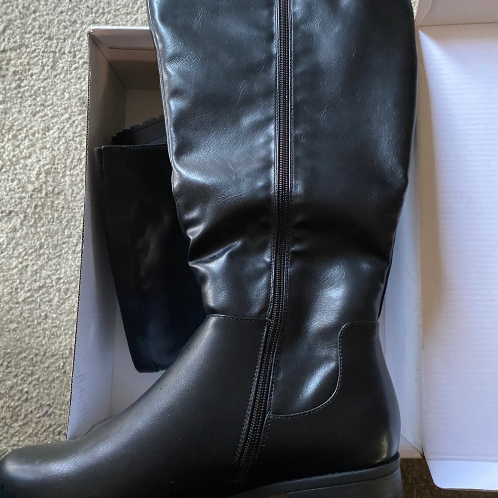Ashley Stewart Black Boots Size 10W